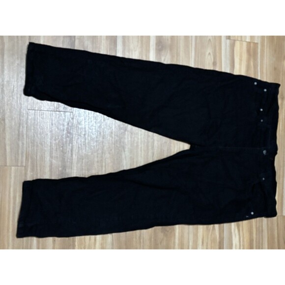Levi’s 502 Taper Fit Black Jeans Men’s W44 L30 Big & Tall Denim Pants - Picture 2 of 5